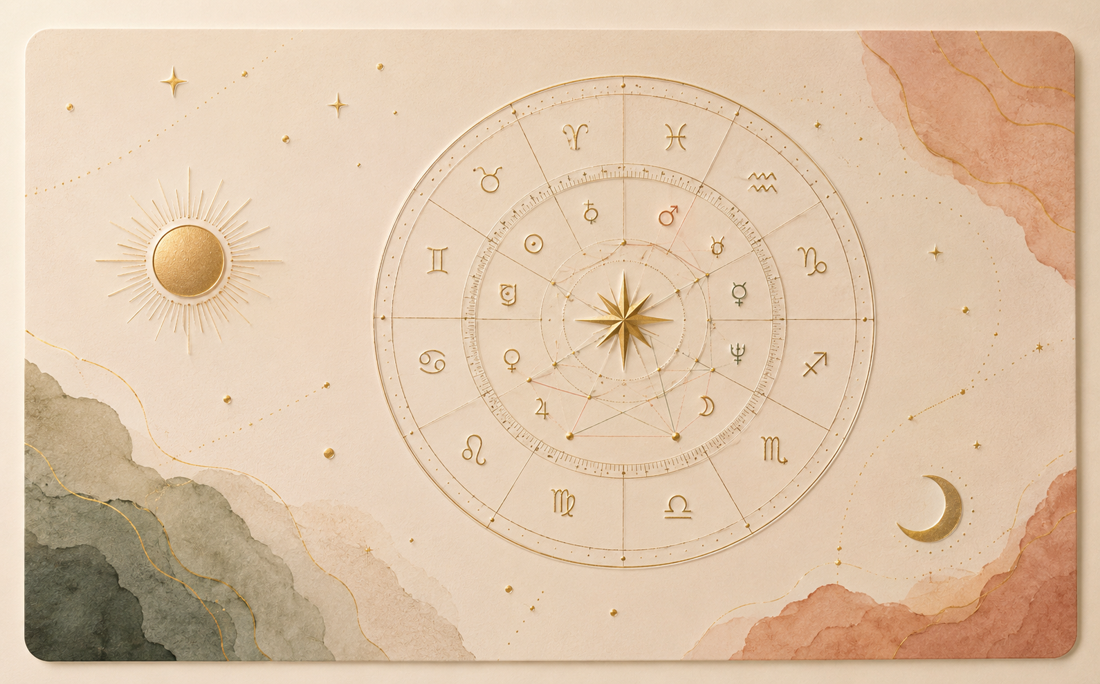 Warm modern synastry collage