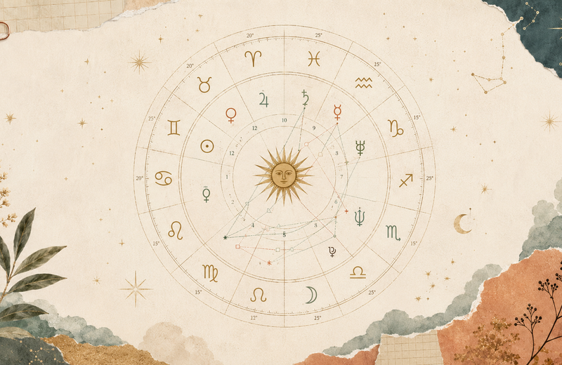 Framed birth chart print